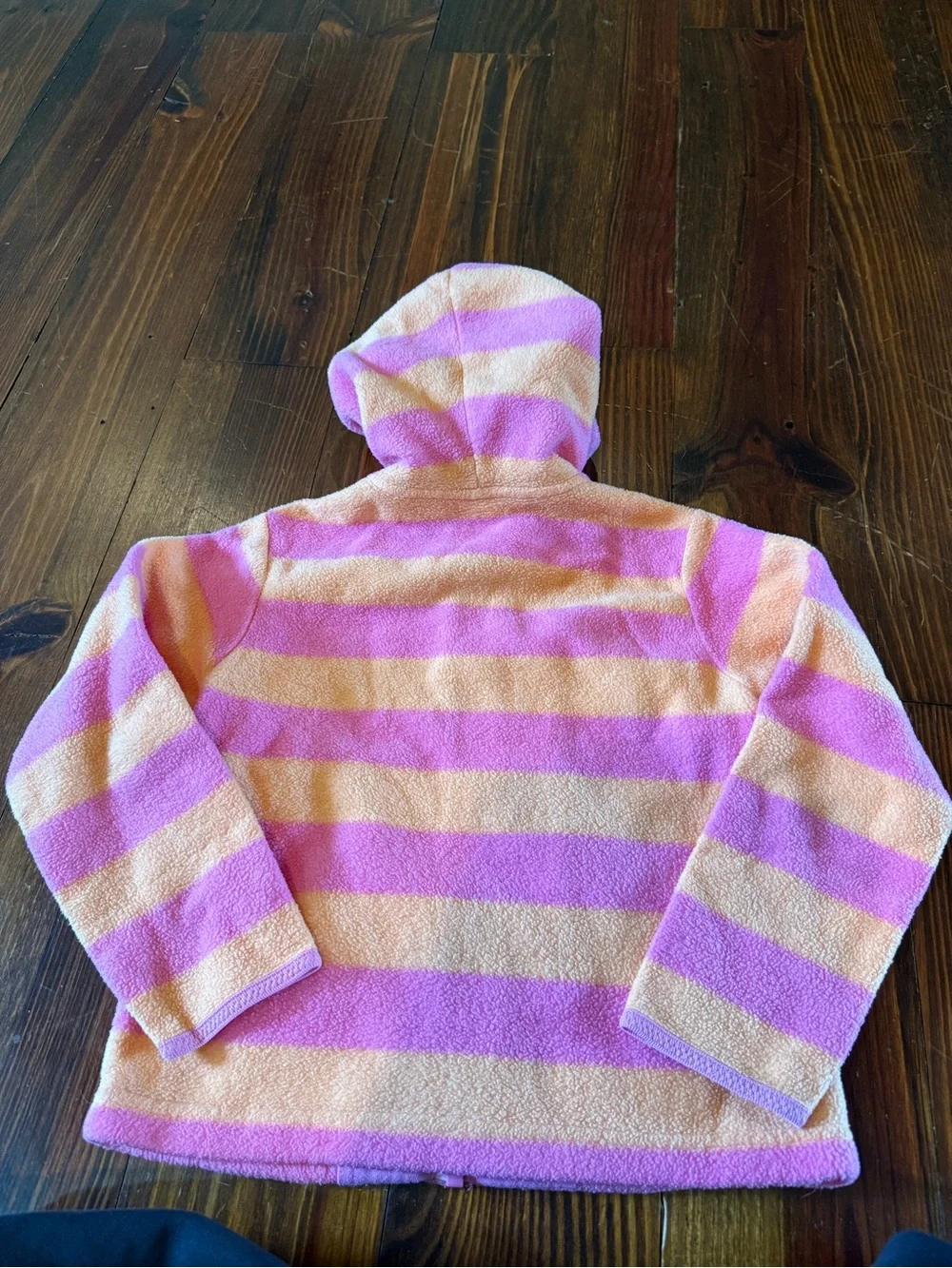 Gymboree Girls' Hooded Zip Jacket in Pink & Peach Stripes